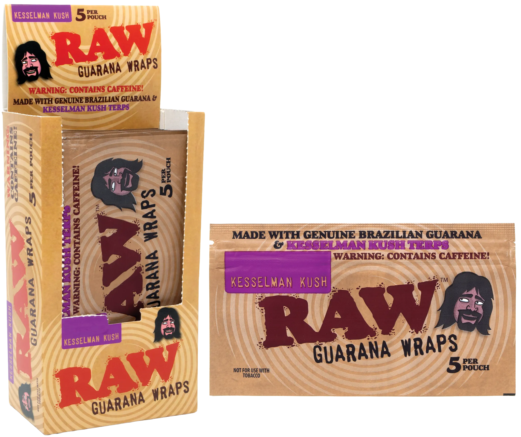 RAW Gurana Kesselman Kush Wraps | 5 Count | 25 Count Display product image